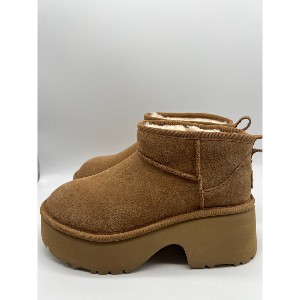 UGG Classic Ultra Mini New Heights Boot Chestnut 1158311 Women's Size 9 New - Picture 2 of 16